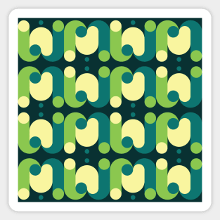 Cool Geometric Abstract Modern Retro Pattern Sticker